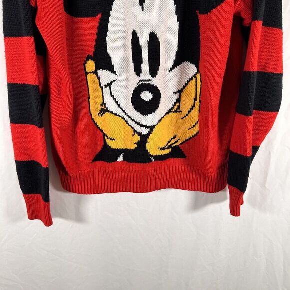 Vintage Mickey Mouse Women's XL Red Knit Crew Neck Long Sleeve Pullover - Picture 3 of 9
